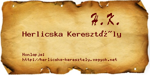 Herlicska Keresztély névjegykártya